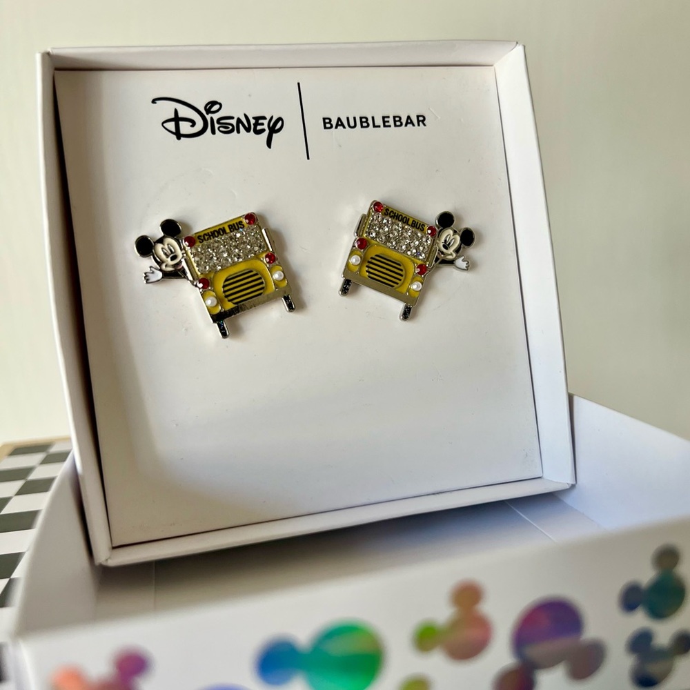 BaubleBar x Disney Mickey Mouse School Bus 🚌 Earrings